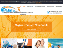 Tablet Screenshot of orthopaedie-technik-mueller.de